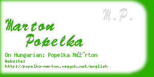 marton popelka business card